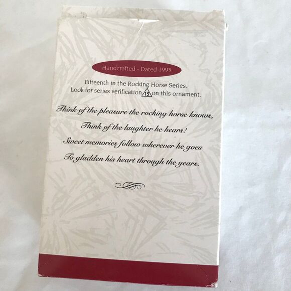 VTG Hallmark Keepsake Collector Series Christmas Ornament 1995 Rocking Horse - Picture 4 of 9